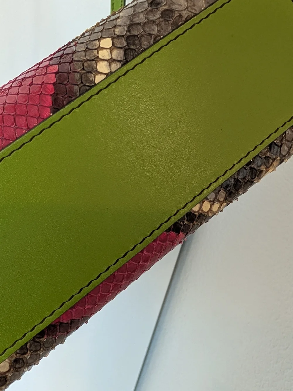Dolce & Gabbana Small Yellow Croc-Embossed & Snakeskin Top-Handle Bag